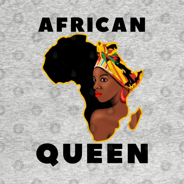 African Queen Melanin Afro Black History by Merchweaver